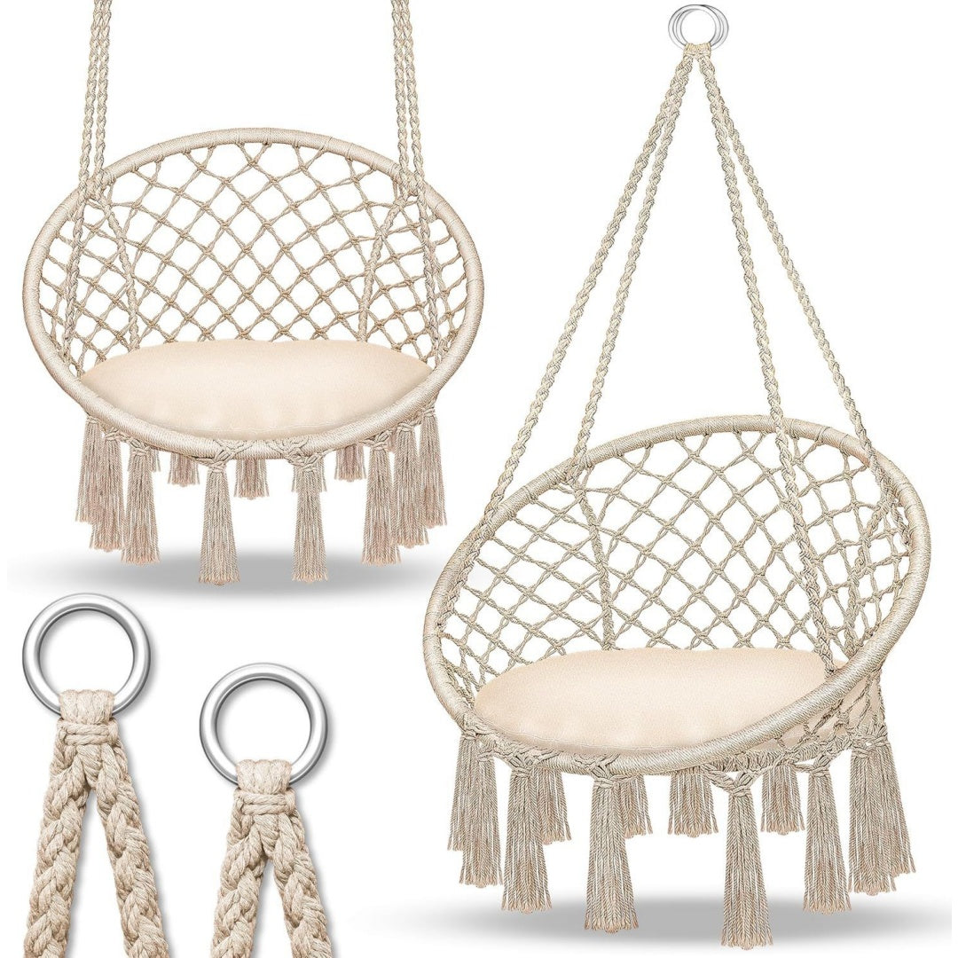 Arredo contemporaneo sedie sospese beige