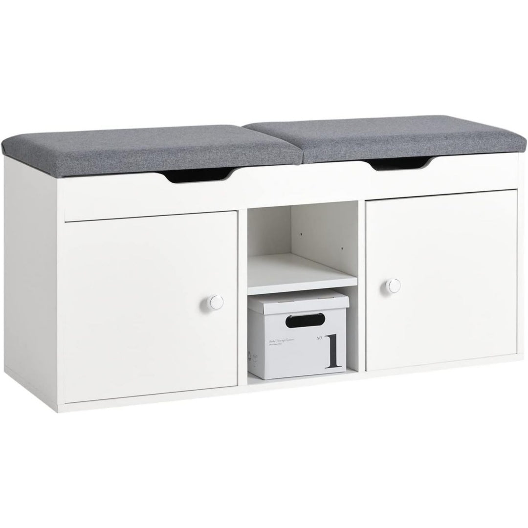 Stile raffinato panche contenitore salvaspazio bianco