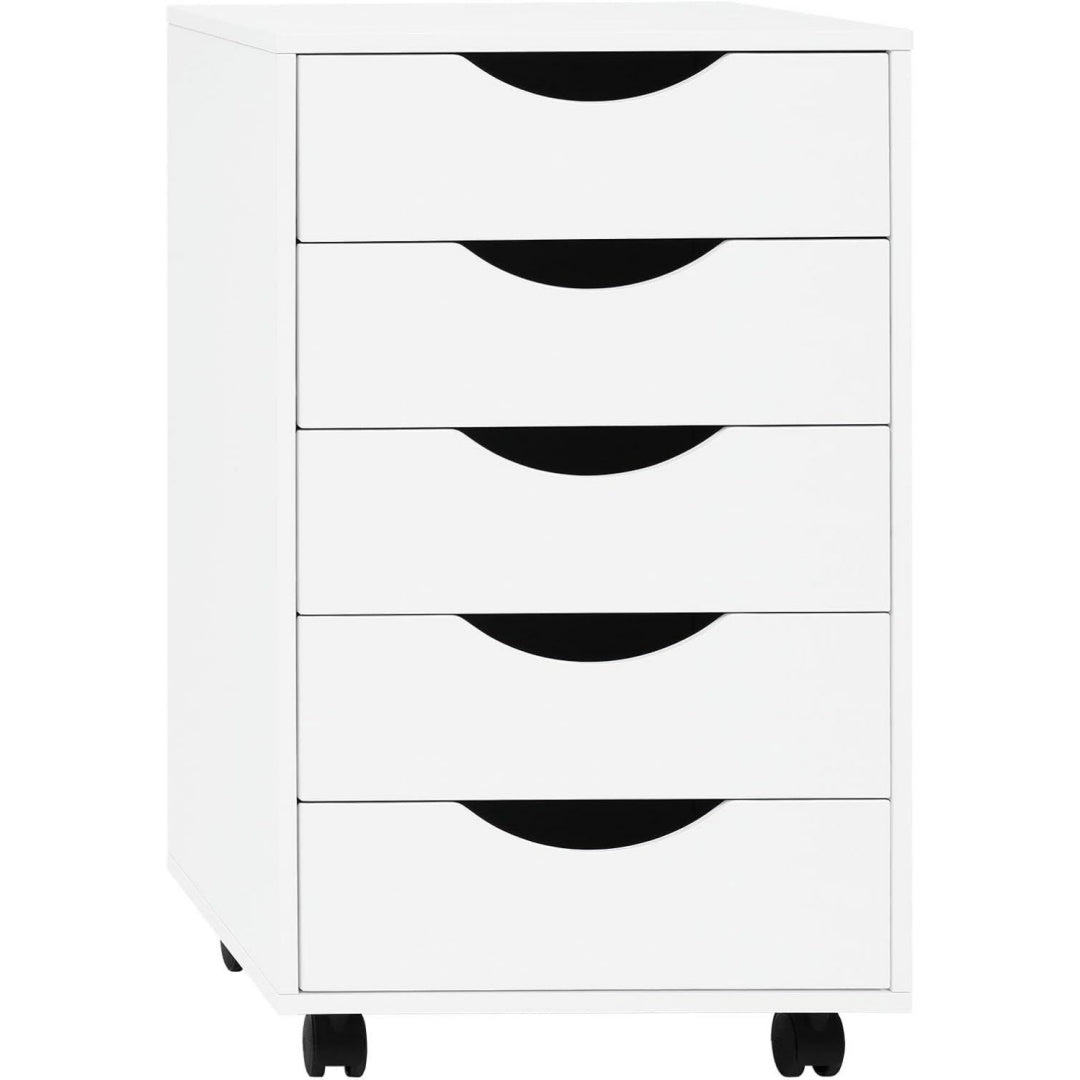 Arredo contemporaneo cassetti in legno bianco