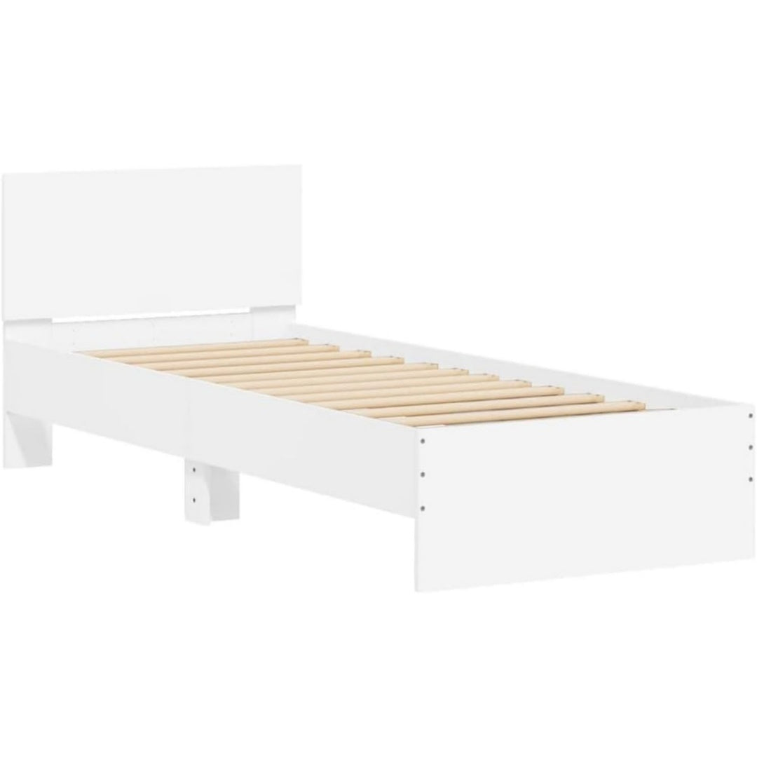 Profilo moderno strutture letto in legno bianco