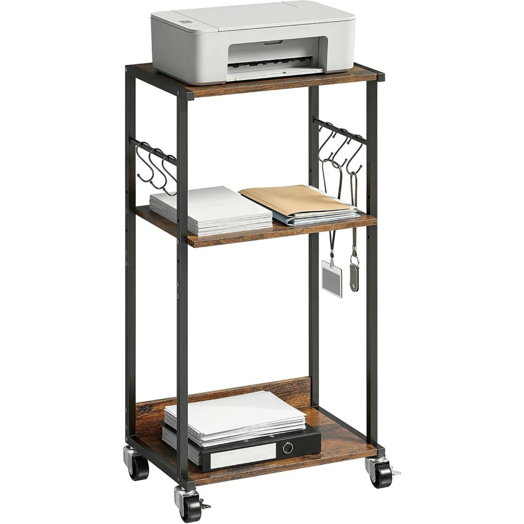 Eleganza pratica supporti per stampante in legno nero