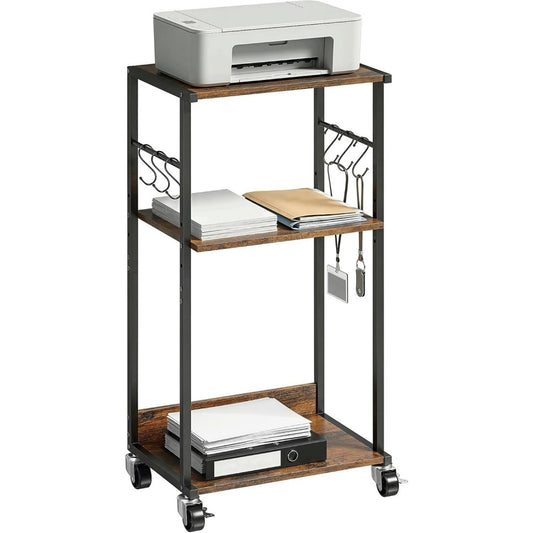 Eleganza pratica supporti per stampante in legno nero