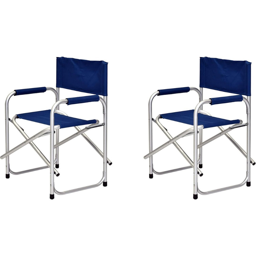 Arredo contemporaneo sedie da regista antiscivolo blu