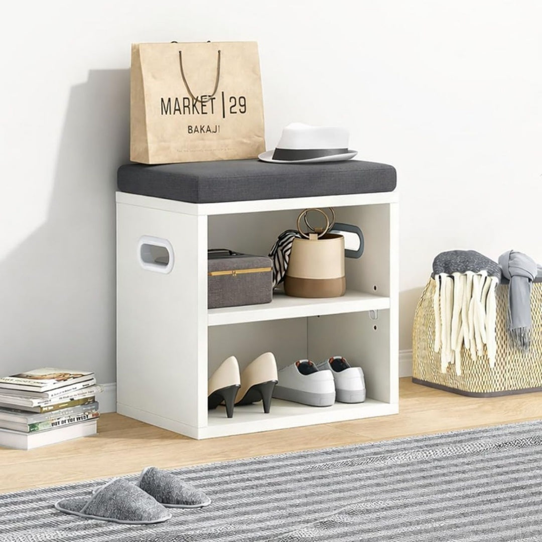 Stile raffinato panche contenitore in legno bianco