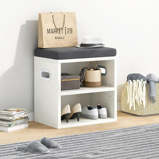 Stile raffinato panche contenitore in legno bianco