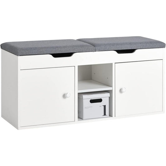 Stile raffinato panche contenitore salvaspazio bianco