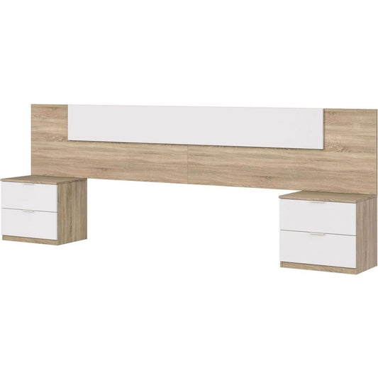 Stile raffinato set arredo camera da letto bianco