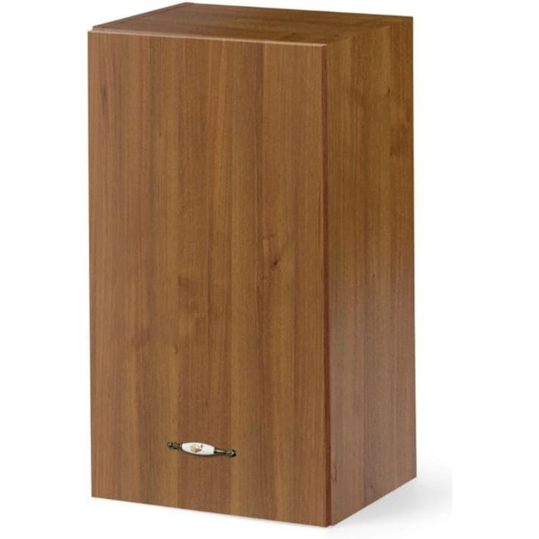Linea essenziale mobili a muro in legno con contenitore bianco