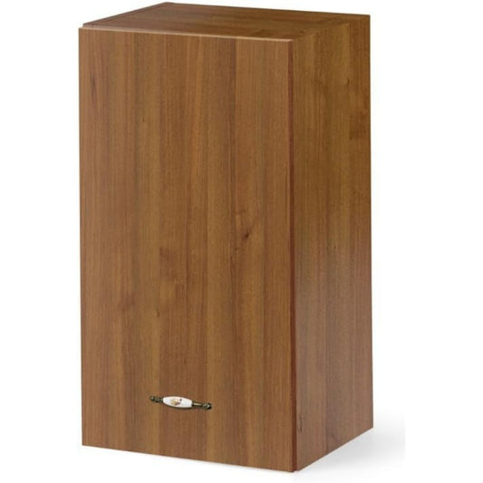 Linea essenziale mobili a muro in legno con contenitore bianco