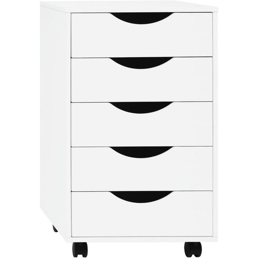 Arredo contemporaneo cassetti in legno bianco