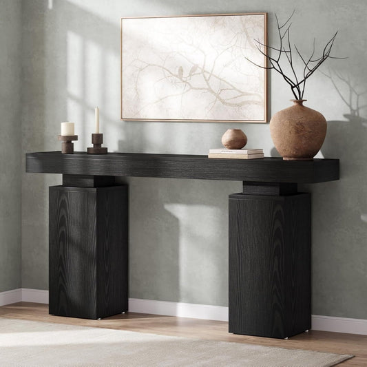 Profilo moderno console e tavoli da divano in legno nero