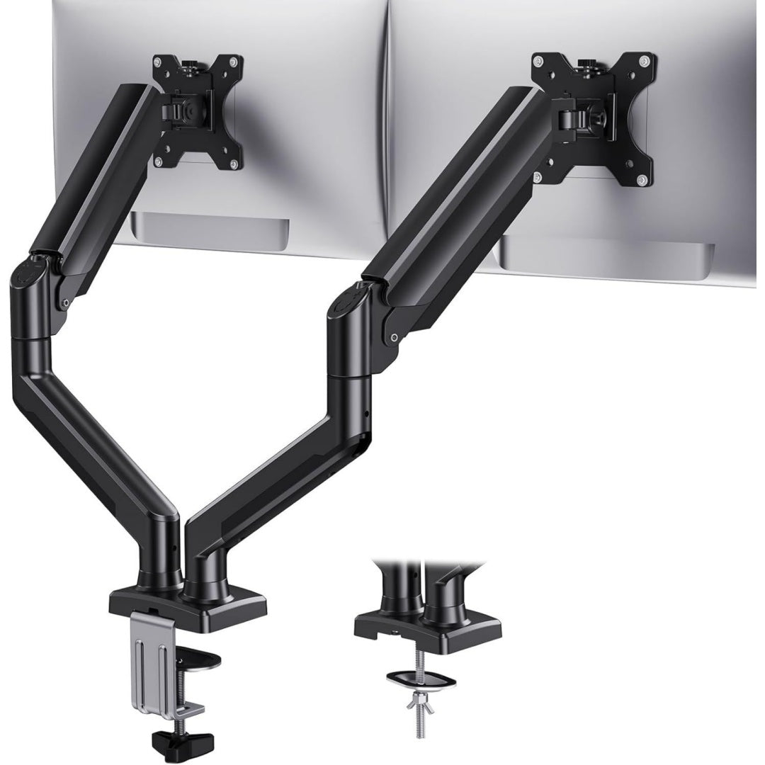 Arredo contemporaneo bracci per monitor nero