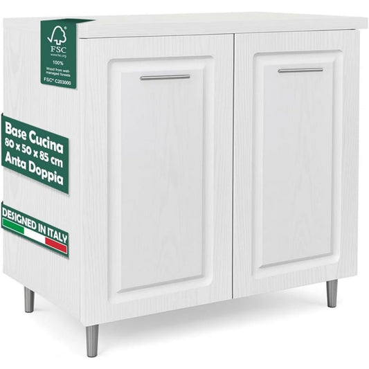 Stile raffinato moduli componibili in legno bianco