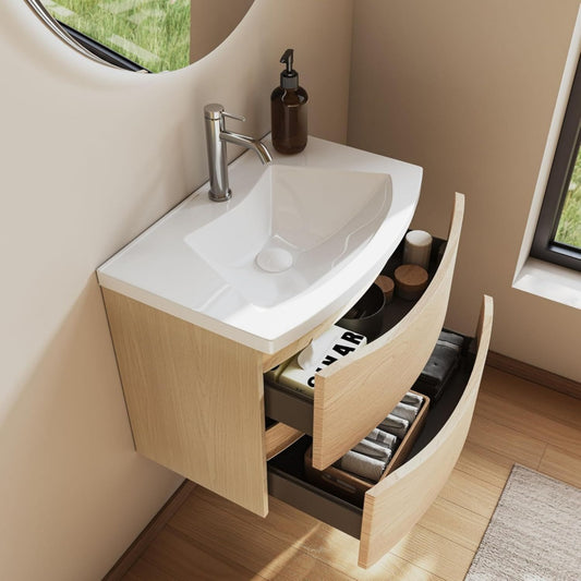 Linea essenziale mobiletti con lavabo oro