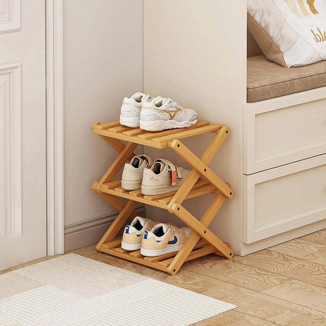Stile raffinato scaffali pieghevoli per scarpe pieghevole salvaspazio
